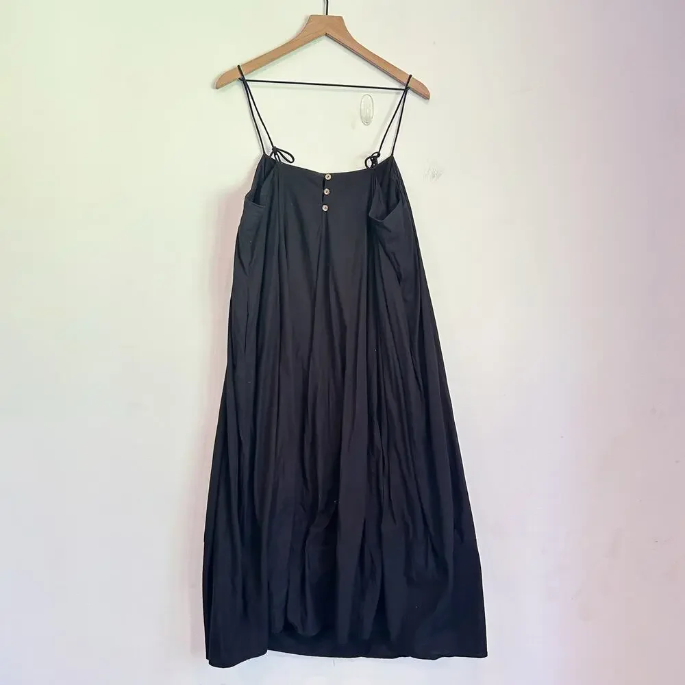 Free People Struttin Oversized Midi Dress Black Size L - Picture 6 of 8